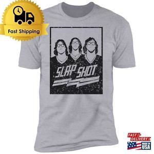 Slap Shot Movie T-Shirt Adult Hanson Brothers Shirt Hockey Fight Apparel Classic